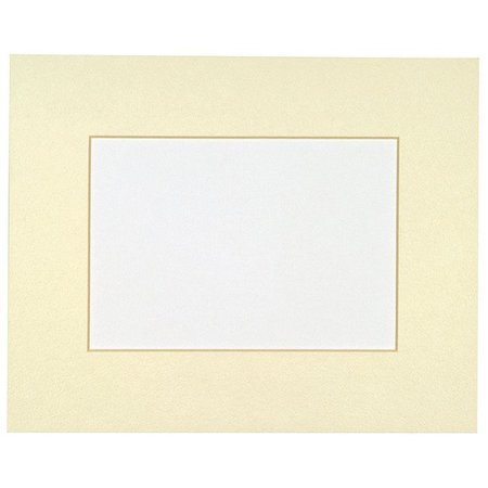 SAX EXCLUSIVE Die-Cut Mat Boards, 8 x 10 Inches, White Pebble, Pack of 10 PK 409660